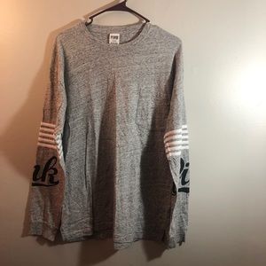 PINK Victoria Secret Gray&White long sleeve Sz M